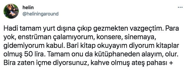 Twitter'dan da "@heliningaround" isimli kullanıcı bir güzel bu konuyla ilgili içini dökmüş. Yazdıklarını okurken diz çöküp ağlayasım geldi. Sanki içime bir öküz oturdu gibi hissettim. Ben de bu paylaşımı sizin de görmenizi istedim.