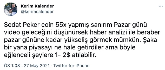 Sedat Peker coin'in video günlerinde nasıl tepki vereceği merak ediliyor.