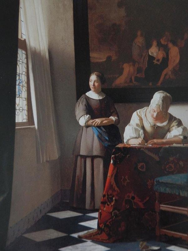11. Eğer odada güzel mobilyalar, bir pencere ve günlük işlerini halleden bir kadın varsa Bu Vermeer'dir.