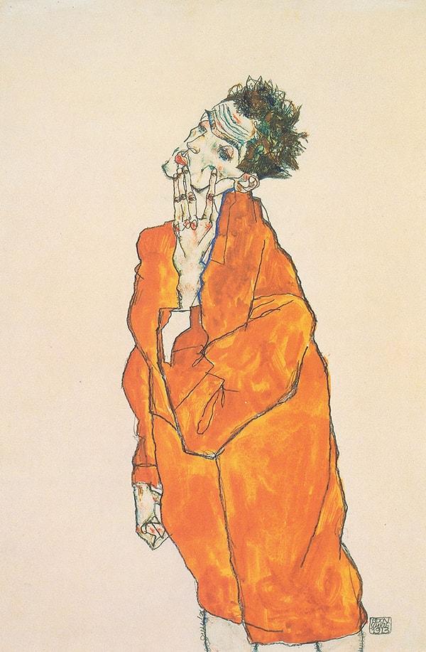 31. Nikotin bağımlılığını tabloya bakınca hissedebiliyorsanız bu Egon Schiele'dir.