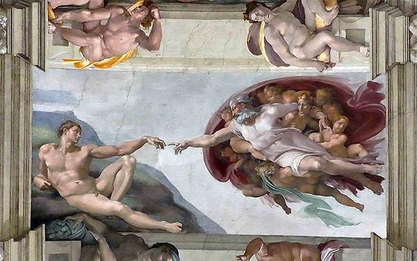 33. Eğer homoerotik bir çizimse ve bir duvara ya da tavana yapılmışsa muhtemelen Rönesans dönemine ait bir resimdir.