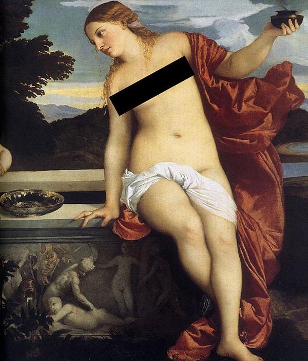 35. Eğer resimde sarışın bir kadın ve kalın bacaklar varsa bu Titian'dır.