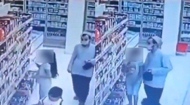 Küçükçekmece Söğütlüçeşme mahallesindeki bir süpermarkette gerçekleştiği iddia edilen olayın görüntüleri, marketin kamerasına saniye saniye yansıdı.