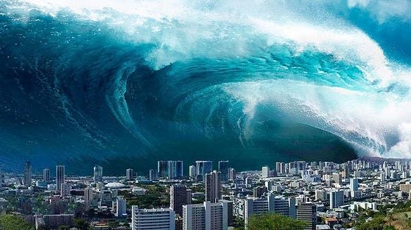Tsunami; deprem, volkanik patlama, meteor çarpması, buzul parçalanması gibi etkenlerle yüksek miktarda suyun yer değiştirmesiyle, olağan dışı büyüklükteki dalgaların oluşumuna verilen isimdir.
