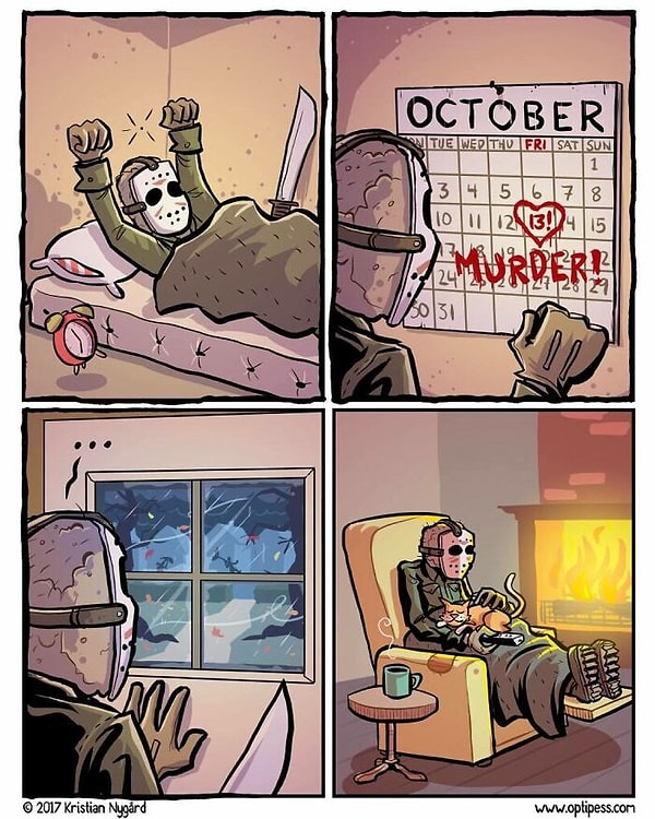 15. Даже убийцы остаются дома в плохую погоду