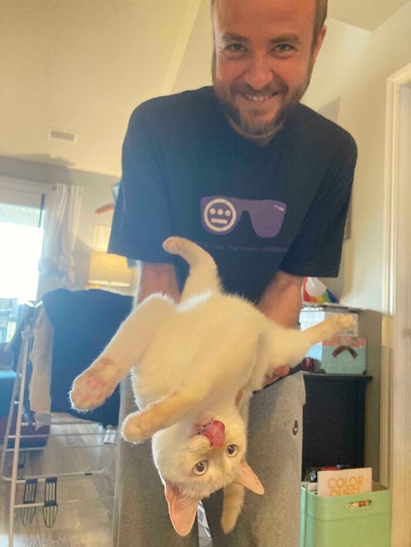 6. Когда мы приютили ее, они сказали, что она нормальная кошка, но я все еще не уверен)