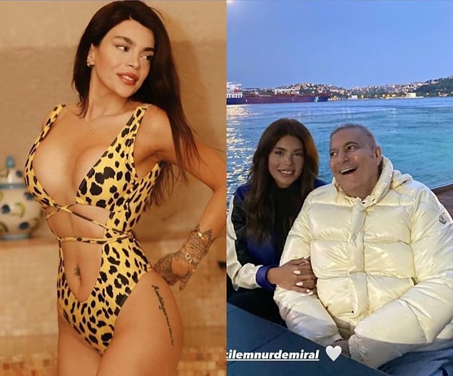 9. Mehmet Ali Erbil, yeni aşkının kendisinden 36 yaş küçük olan Çilem Nur Demiral olduğunu belirten bir paylaşım yaptı.