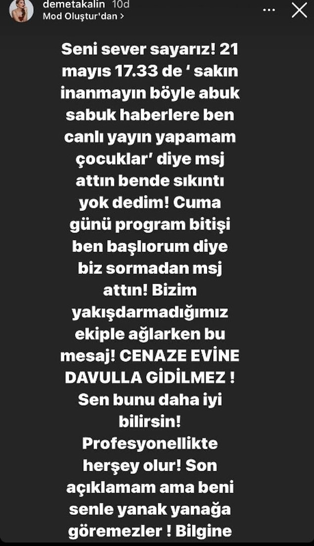 Demet Akalın'ın Ateş Püsküren Paylaşımı