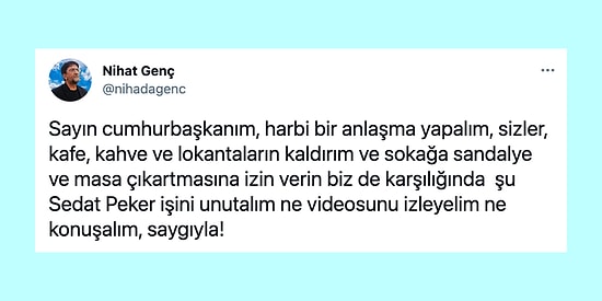 Nihat Genç'in Cumhurbaşkanıyla Yaptığı Sedat Peker Pazarlığı Kafaları Karıştırdı