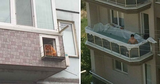 15 фото балконов, которые настолько странные, что даже забавно выглядят