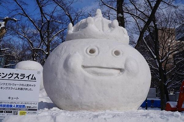 18. Geçen yıl Sapporo Kar Festivali'nde yapılan tatlı ama bir o kadar da korkutucu olan kar heykeli.