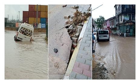 Sağanak Yağış ve Dolu Bursa'yı Vurdu: Caddeler Göle Döndü, Ev ve İşyerlerini Su Bastı