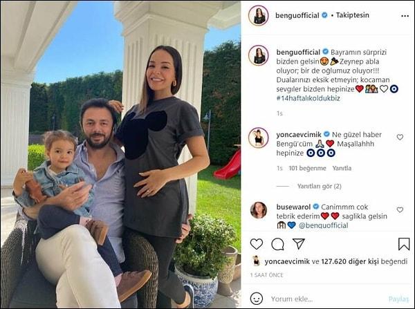 42 yaşındaki sanatçı geçtiğimiz ay da Instagram hesabından eşi ve kızı ile birlikte çekilen fotoğrafını yayınlayarak 14 haftalık hamile olduğunu duyurmuştu.