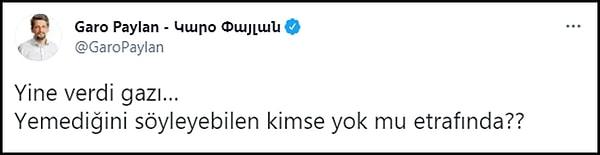 HDP'li Garo Paylan ise "Yine verdi gazı…" dedi. 👇