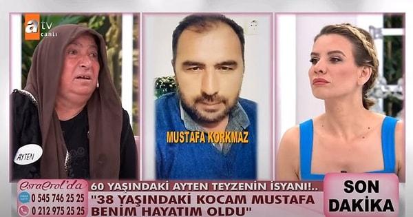 Korkmaz programda 27 yıllık eşinden Mustafa Korkmaz için ayrıldığını söylerken, bu aşkın kıvılcımını ise şöyle dile getirdi: