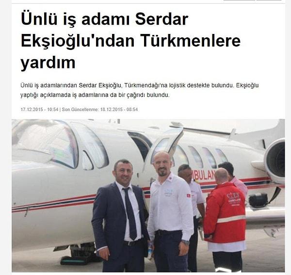 Serdar Ekşioğlu ile ilgili en son 2015 yılında Milliyet Gazetesinde çıkan bir haber var.