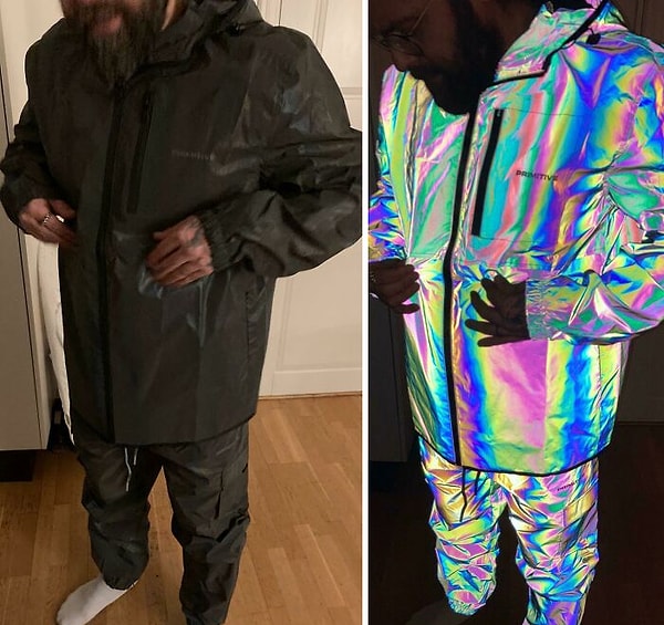 12. Комплект одежды от дождя, полностью отражающий свет