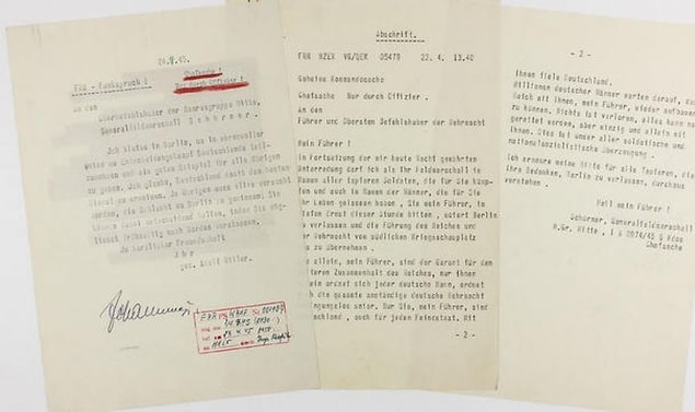 Evlendikten hemen sonra Hitler kendisi ile Braun'un intihar ettikten sonra kadavralarının nasıl ortadan kalkacağına dair vasiyet yazdı. Ne romantiklik!