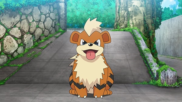 10. Growlithe (growl + lithe, zarifçe hırlayan)