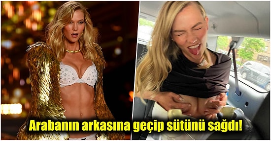 Ünlü Model Karlie Kloss Sütünü Sağarken Verdiği Olay Pozlarla Gündeme Bomba Gibi Düştü!