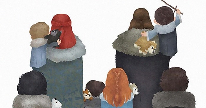 Художник изобразил 15 очаровательных картинок с известными персонажами и их семьями