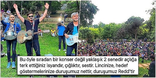 #MüzikSusturulamaz Diyen Redd Grubundan, Maçka Parkı'nda Verdiği Konsere Gelen Eleştirilere Kapak Gibi Cevap