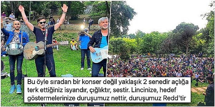 #MüzikSusturulamaz Diyen Redd Grubundan, Maçka Parkı'nda Verdiği Konsere Gelen Eleştirilere Kapak Gibi Cevap