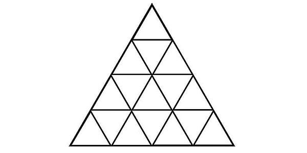 #10 Son olarak, burada kaç tane üçgen var?