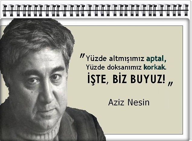 1. Aziz Nesin kitapları alıntılarıyla bir video çekecek