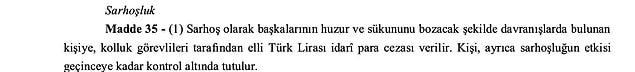 2005 yılında kabul edilen Kabahatler Kanunu'nun 35. maddesi gayet açık.