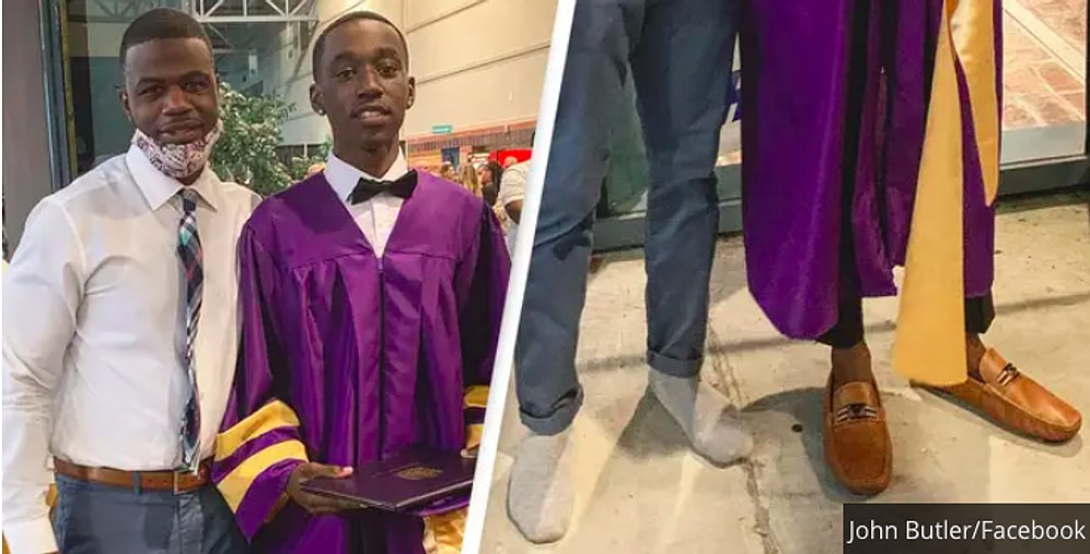 Учитель поменялся обувью со своим учеником, которого не пропускали на выпускной из-за дресс-кода