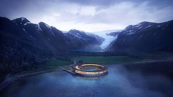 20. Norveç'te bulunan 'Svart Hotel'