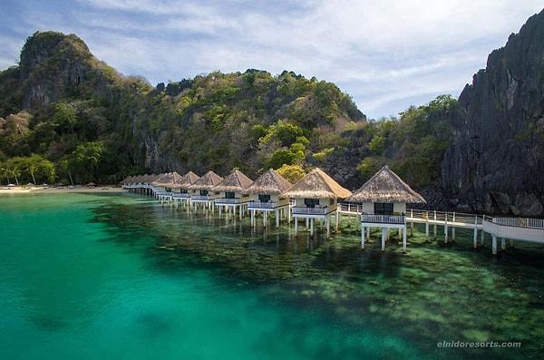 19. Filipinler'de bulunan 'El Nido' tatil köyü