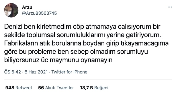 7. "Hepimiz suçluyuz" sözüne güzel bir yanıt gelmiş.