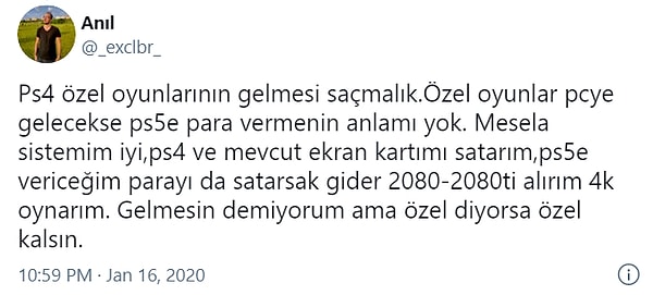 7. Çoğu oyuncu PC platformuna gelecek oyunlar için PlayStation alınmayacağı kanaatinde.