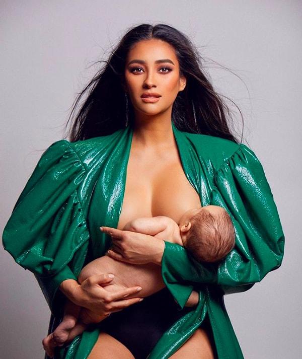 7. Shay Mitchell bebeğini emzirdiği fotoğrafını paylaştığı için Instagram'da epey eleştirilmişti.