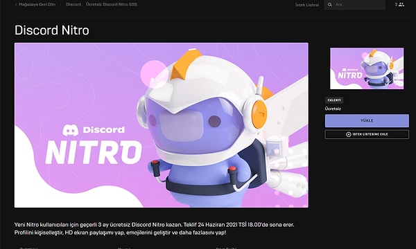 2. Adım: Discord Nitro'yu satın alma