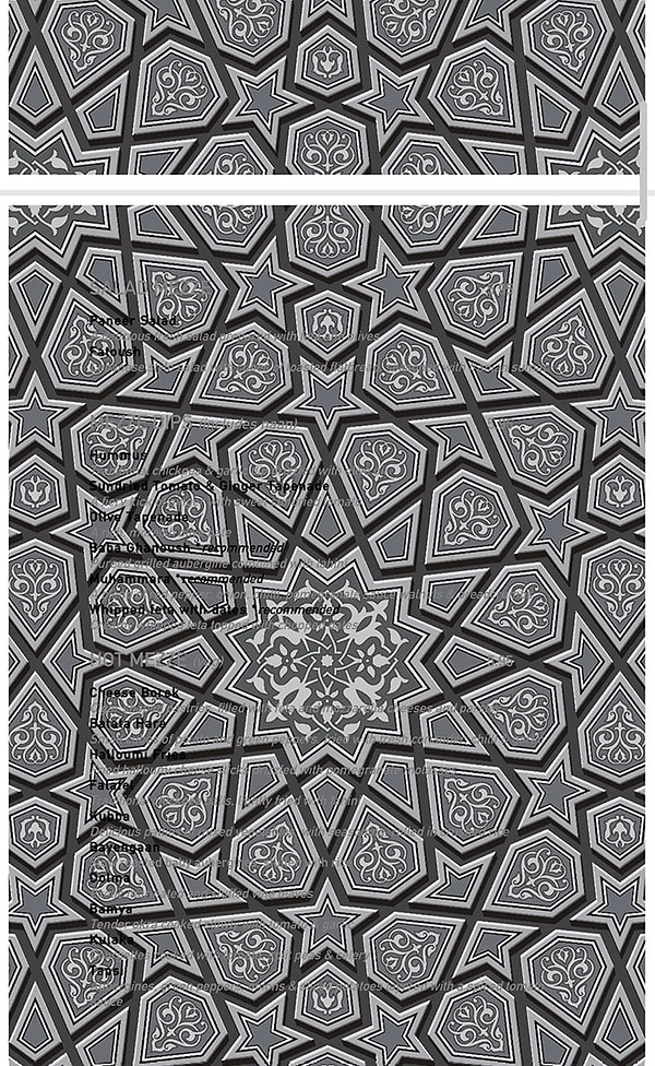 14. Онлайн-меню ресторана, в котором я собирался поесть. Дизайн просто шикарен!