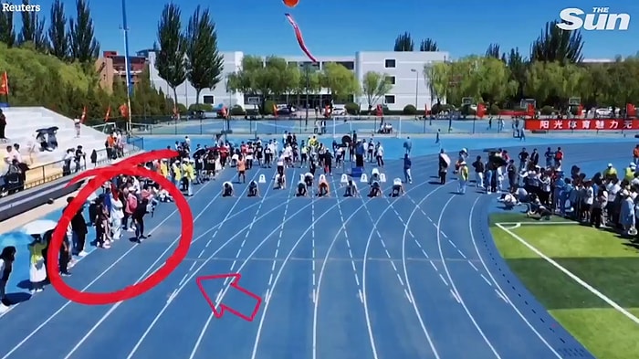 Yarışı Kameraman Kazandı: Yarışı Kaydetmek İçin Sporcularla Birlikte Koşan Kameramanın Müthiş Anları