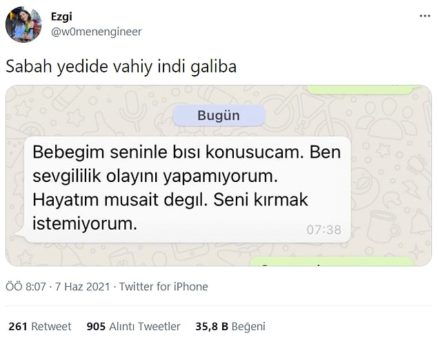 4. Öğleden sonra "sabah uyku sersemi öyle yazmışım mesajı gelir mi?"