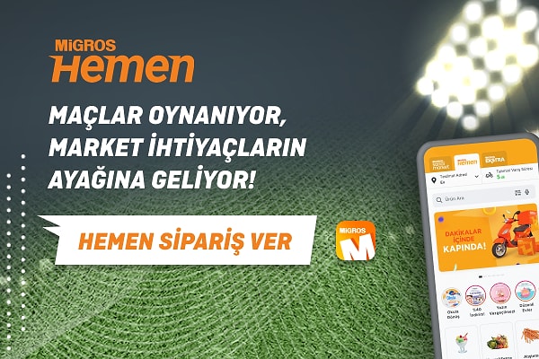 Maçlar oynanıyor, market ihtiyaçların ayağına geliyor!