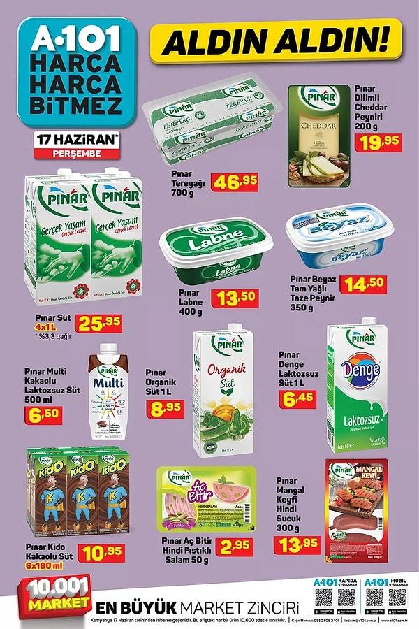 Pınar ürünleri de satışta olacak.