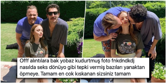 Nilperi Şahinkaya'nın Kerem Bürsin ve Uraz Kaygılaroğlu Tarafından Öpüldüğü Fotoğrafı Tartışma Yarattı!