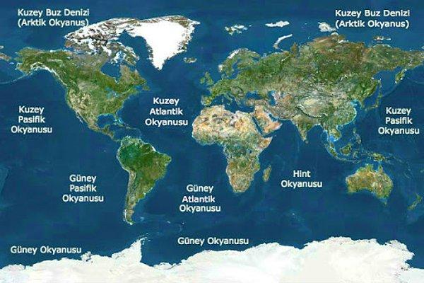 Yeni okyanusun atlasa eklenmesinden önce haritada 4 okyanus bulunuyordu; Atlantik Okyanusu, Hint Okyanusu, Arktik Okyanusu, Pasifik Okyanusu.