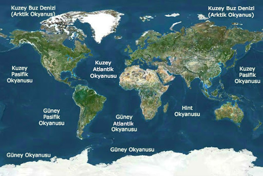 Dünya'daki Okyanus Sayısı 5'e Yükseldi; Güney Okyanusu Atlasa Ekleniyor