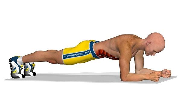 7. Plank ile güçlü karın kaslarına sahip olabilirsiniz