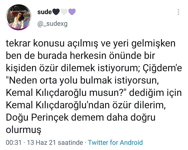 2. En azından özür dilenmiş...