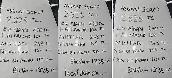 370 TL Ev Kirası, 243 TL Mutfak Masrafı Yaparak Asgari Ücretle Geçinip Bir de Birikim Yapılabileceğini Savundu