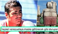'Boğazın Boğası' Lakaplı Ağır Sıklet Boks Şampiyonu Sinan Şamil Sam'ın Mersin'de Yapılan Bi' Acayip Heykeli
