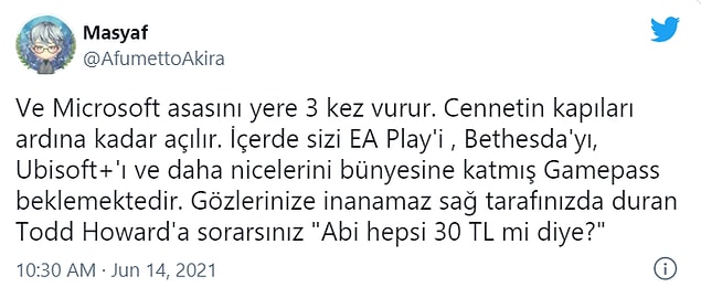 9. Gerçekten de durum biz oyuncular için cennete düşmekten farksız.
